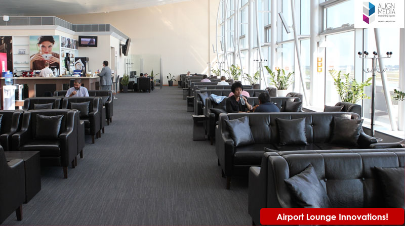 Airport lounges Advertising options