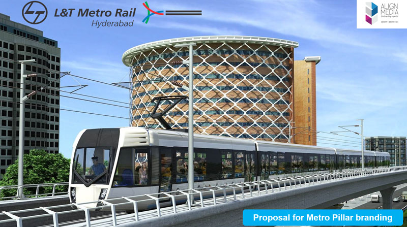 Hyderabad Metro Pillar Display options