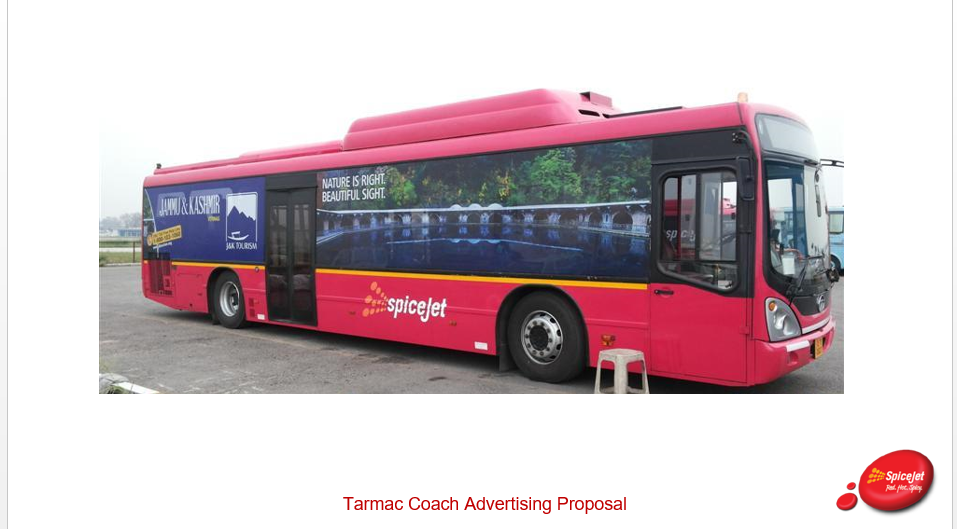 Spicejet Tarmac Coach External Wrap Media Kit 2018